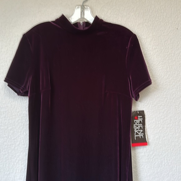 Vintage Helene Blake Purple Velvet Velour Knit Dress size Large - Picture 3 of 8